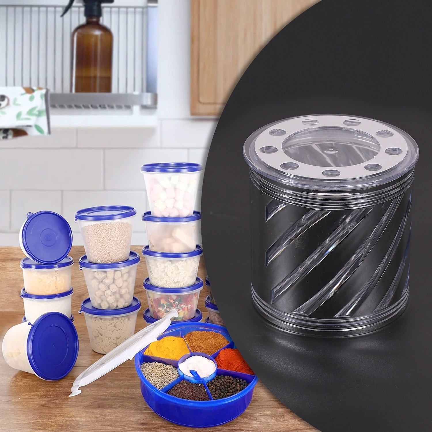 5271 Dry Fruit Container , Storage Airtight Container For home & kitchen Use ( 750 ML ) DeoDap 5271 Dry Fruit Container , Storage Airtight Container For home & kitchen Use ( 750 ML ) DeoDap